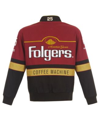 Men's Maroon/Black Tim Richmond Folgers Twill Uniform Full-Snap Jacket