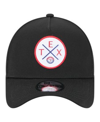 Men's Black Texas Rangers 9FORTY A-Frame Adjustable Hat