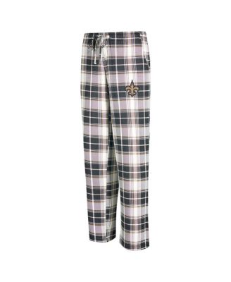 Women's Black New Orleans Saints Ashford Plaid Knit Pants