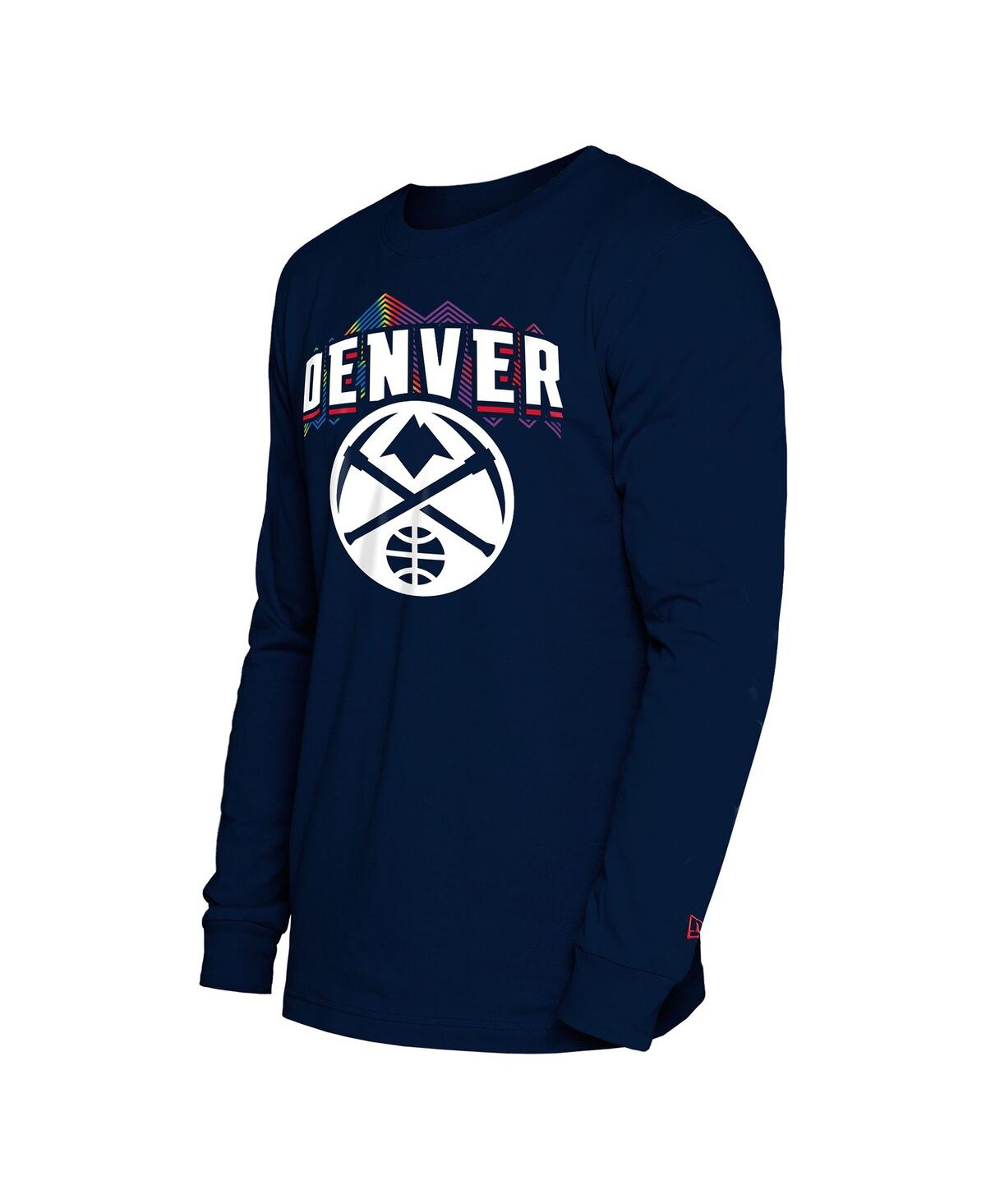 NEW ERA MEN'S NAVY DENVER NUGGETS 2024/25 CITY EDITION LONG SLEEVE T-SHIRT 