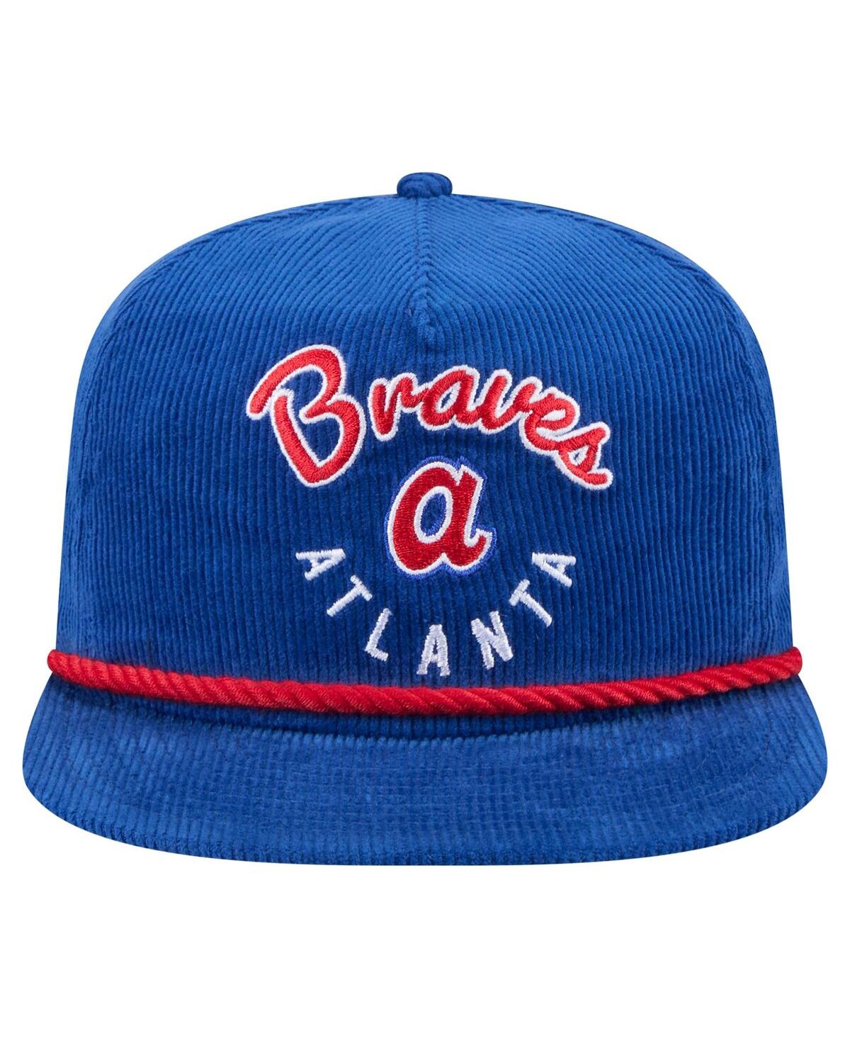 New Era Men's Royal Atlanta Braves Full Circle Corduroy Golfer Adjustable Hat In Royal