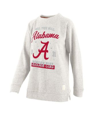 Women's Oatmeal Alabama Crimson Tide Plus Size Comfy Cairo Terry Pullover Sweatshirt