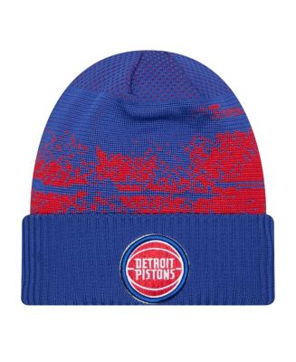 New Era Men's Blue/Red Detroit Pistons Tip-Off Cuffed Knit Hat - Macy's
