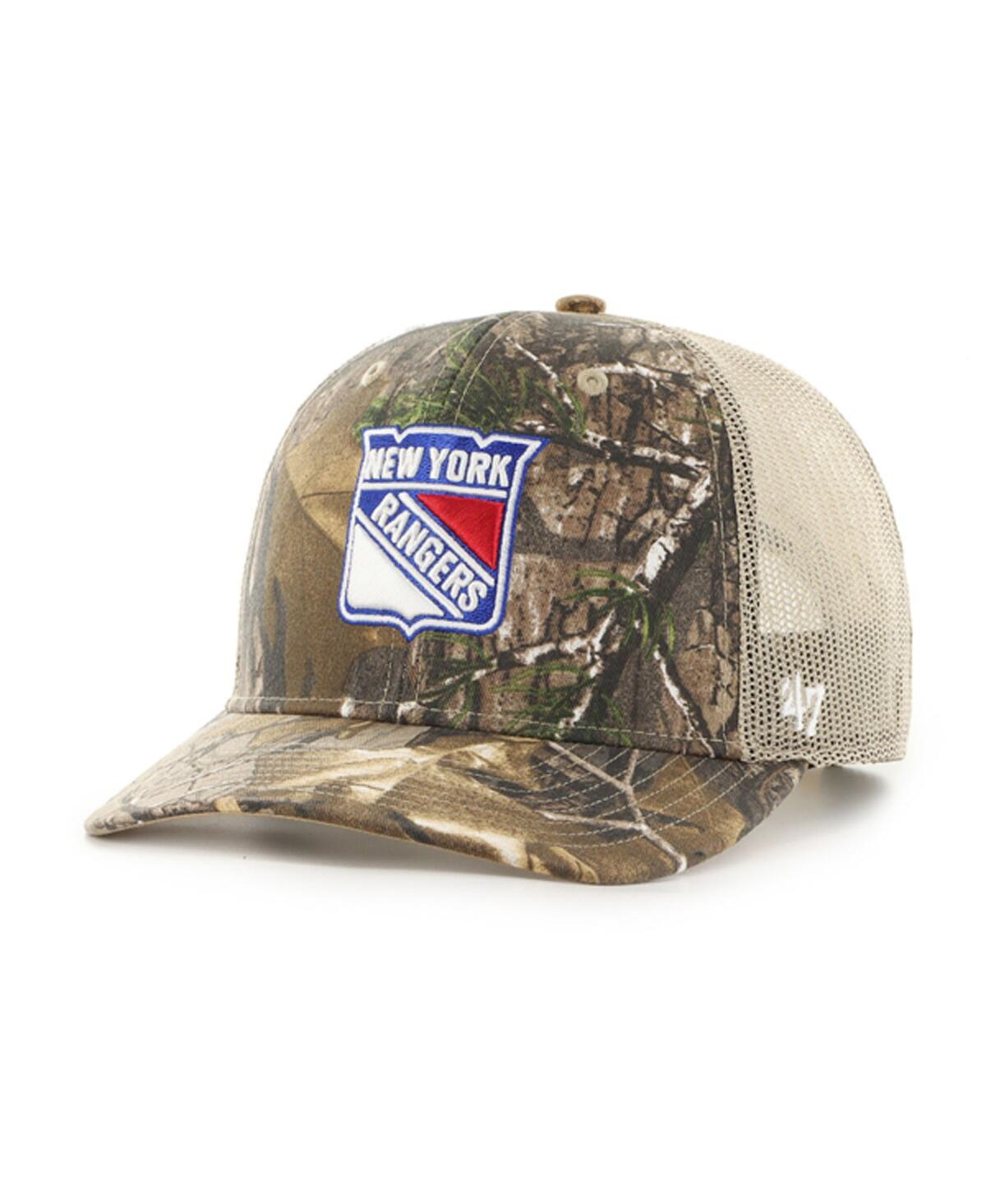 '47 Brand Men's Realtree Camo New York Rangers Logo Trucker Adjustable Hat - Realtree Camo