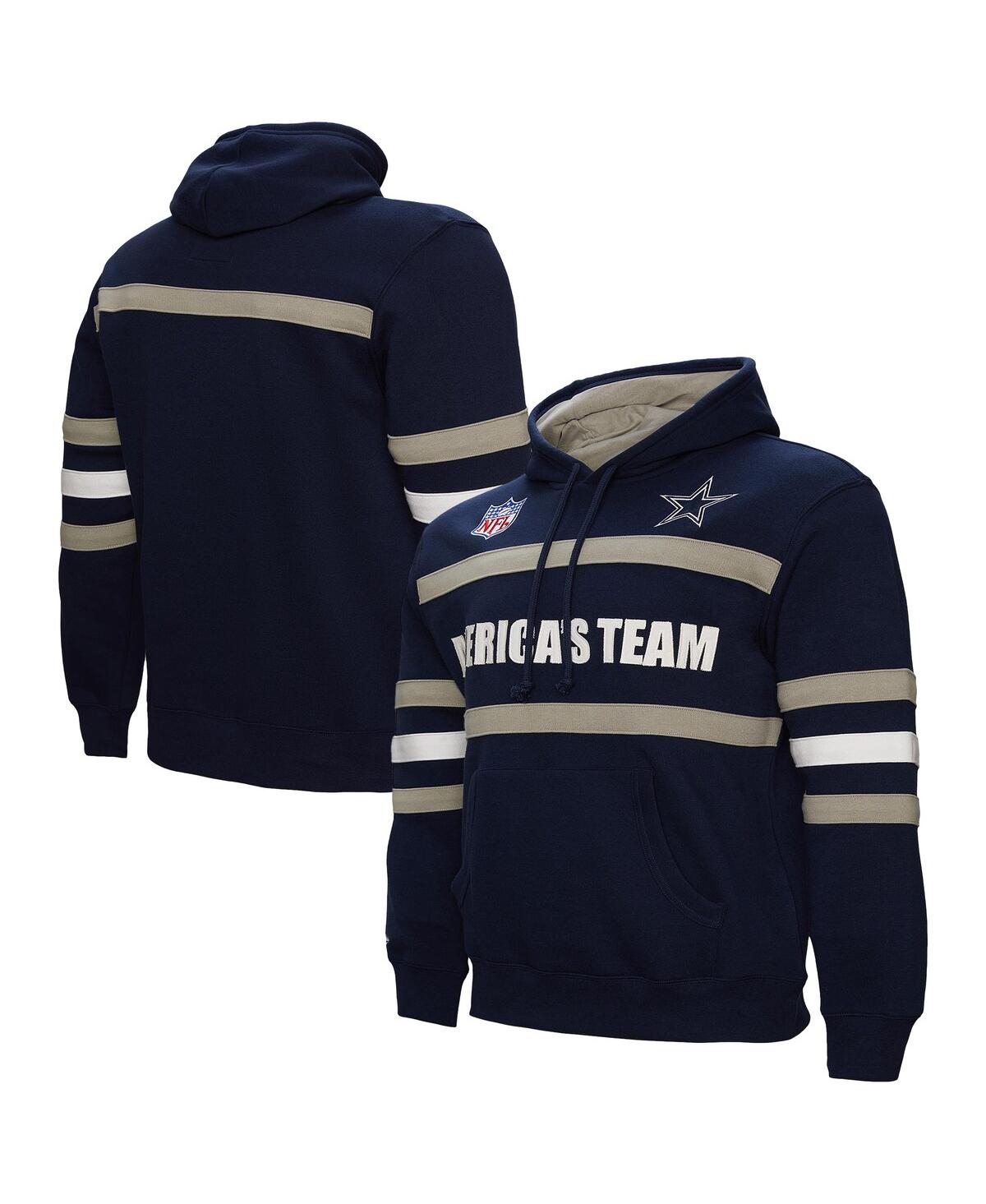 Mitchell & Ness Men's Navy Dallas Cowboys America's Team Head Coach Pullover Hoodie In Navy