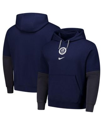 Nike - Men's Navy Team USA Club Color Block Pullover Hoodie