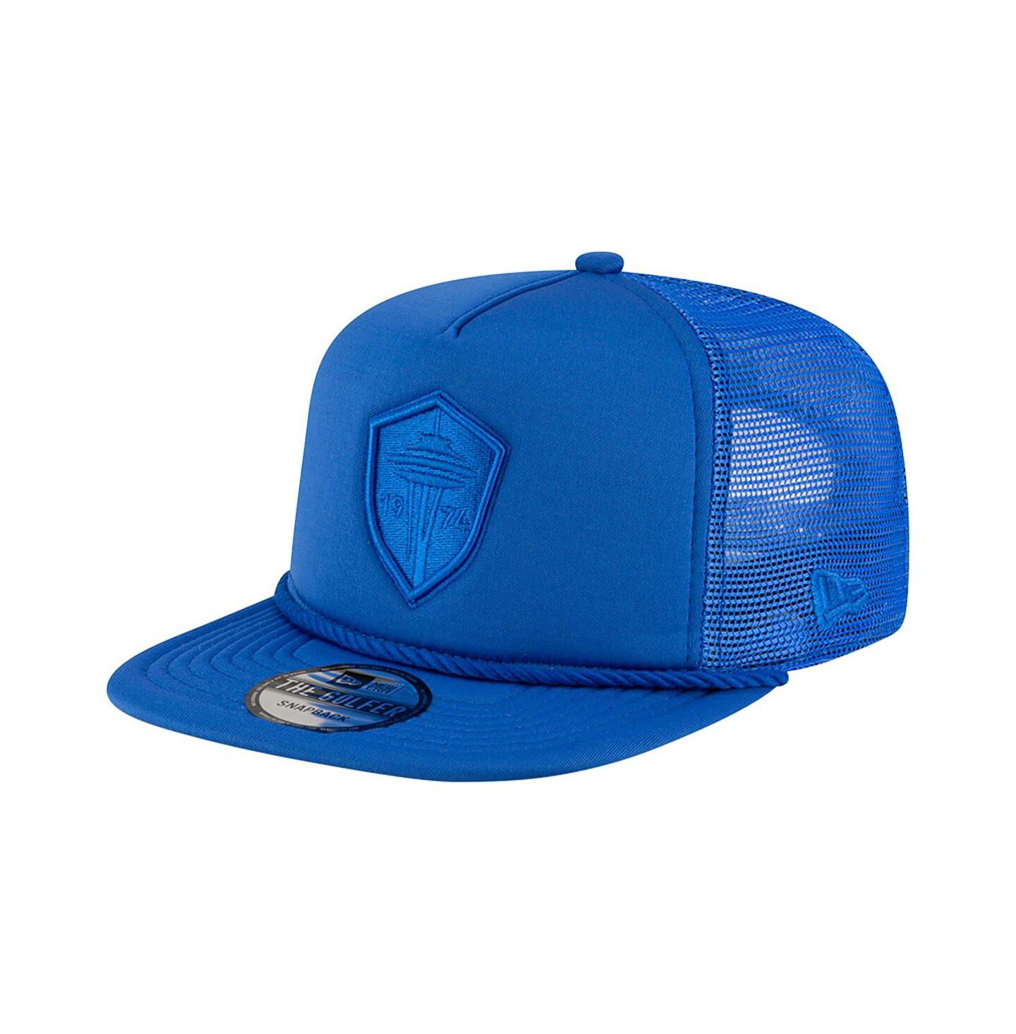 Мужская кепка New Era Blue Seattle Sounders FC Tone Golfer Snapback Hat — фото 1