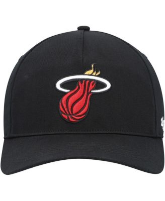 Men's Black Miami Heat Hitch Snapback Hat