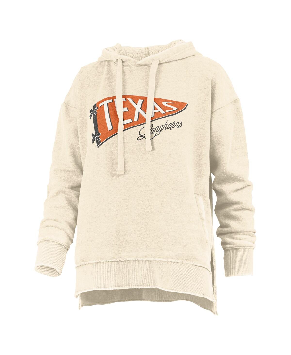 Shop Pressbox Women's Cream Texas Longhorns Marni Pullover Hoodie