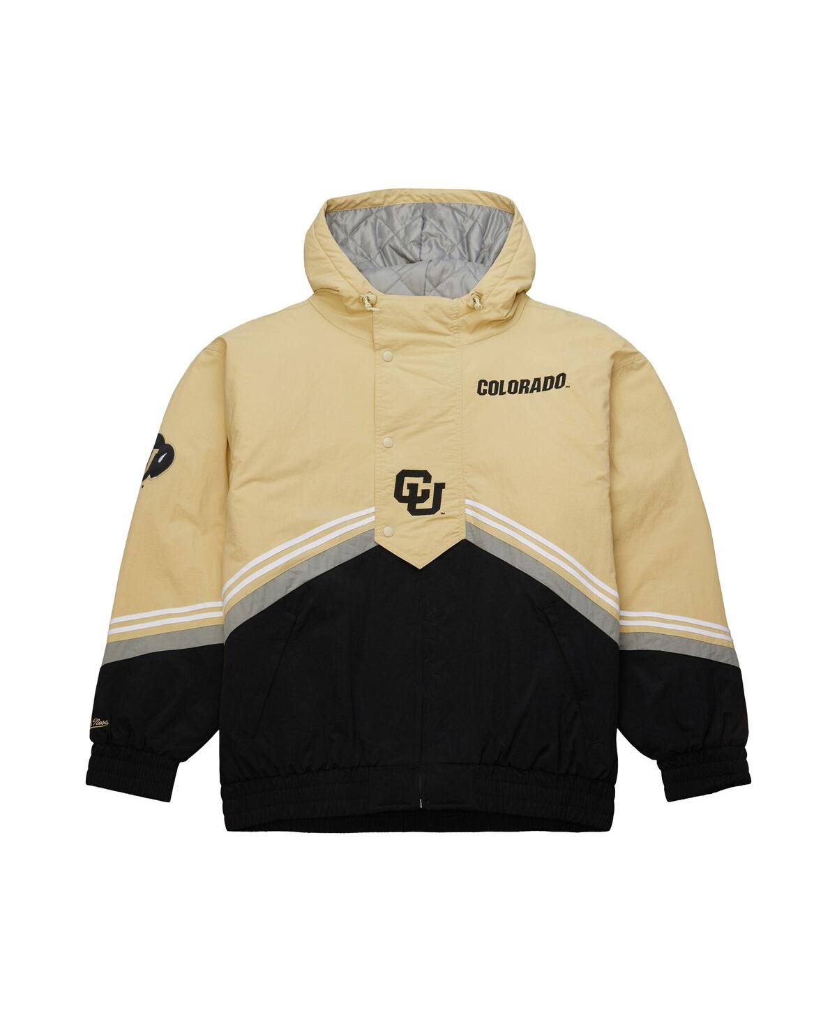 Mitchell & Ness Men's Gold/black Colorado Buffaloes Throw It Back Retro Full-zip Windbreaker Jacket In Gold,black