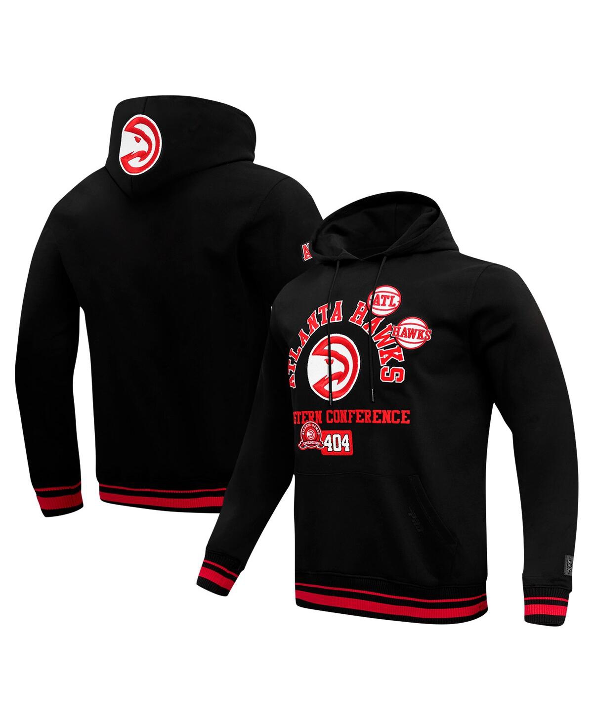 Men's Black Atlanta Hawks Area Code Pullover Hoodie - Black