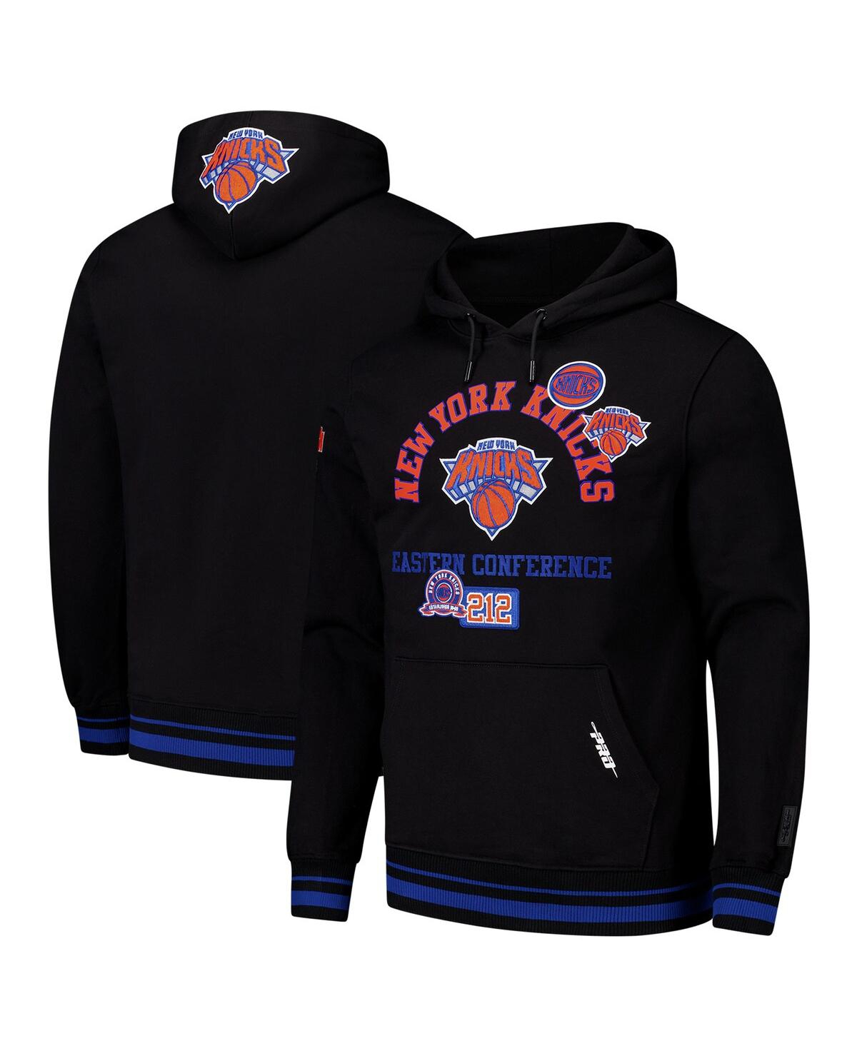 Pro Standard Men's Black New York Knicks Area Code Pullover Hoodie In Black