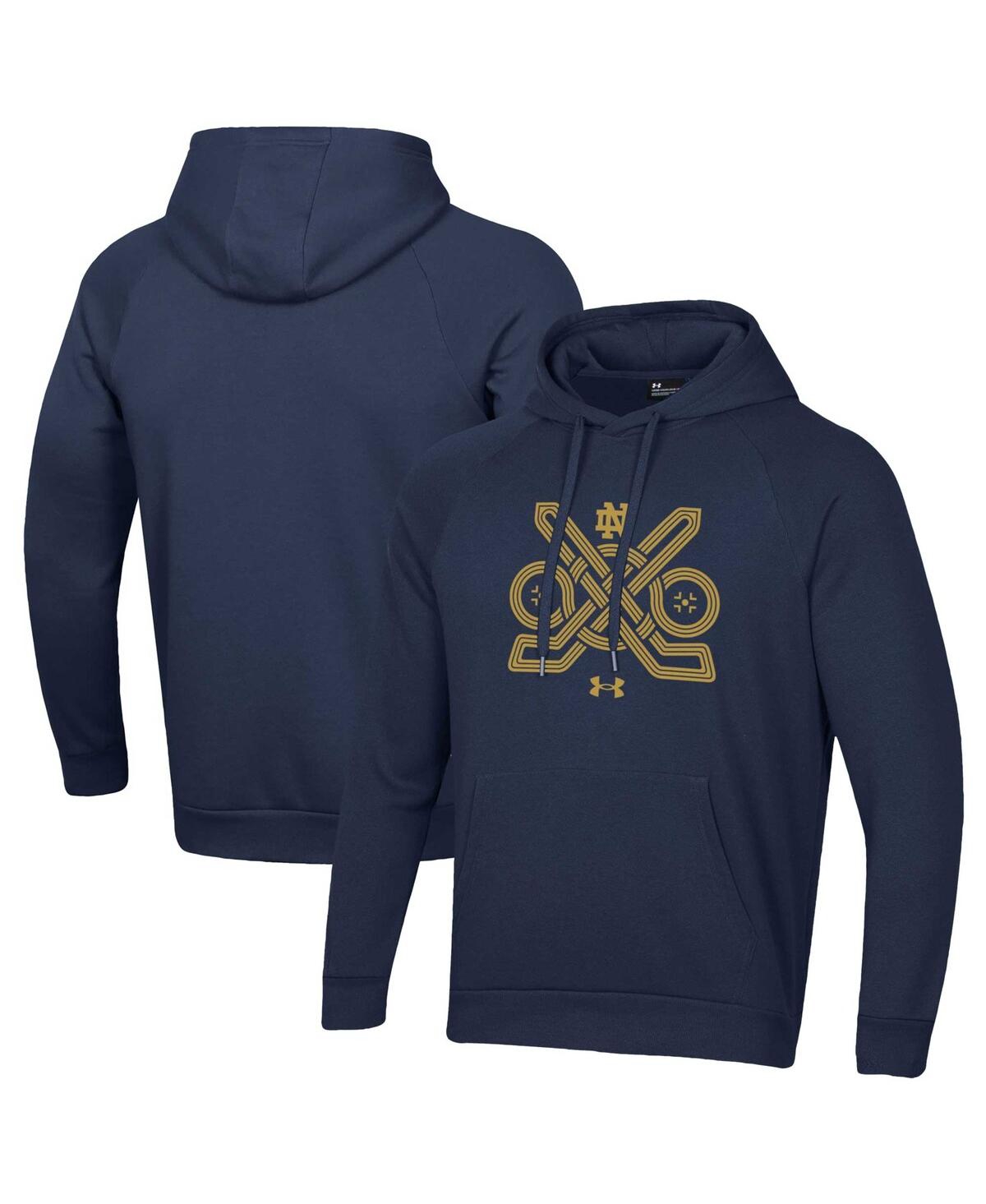 Men's Navy Notre Dame Fighting Irish Ireland Hockey All Day Pullover Hoodie - Navy