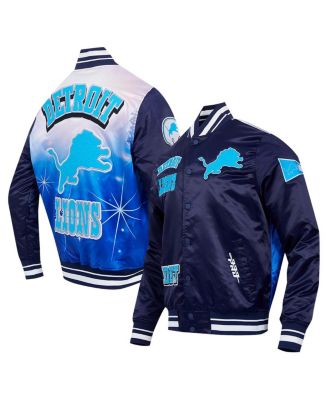Pro Standard - Men's  Navy Detroit Lions Sublimated Satin Full-Snap Jacket
