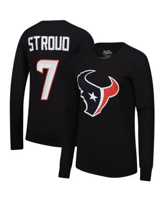Majestic - Women's   C.J. Stroud Navy Houston Texans Player Name Number Long Sleeve T-Shirt