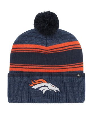 '47 Brand - Men's Navy Denver Broncos Fadeout Cuffed Knit Hat with Pom