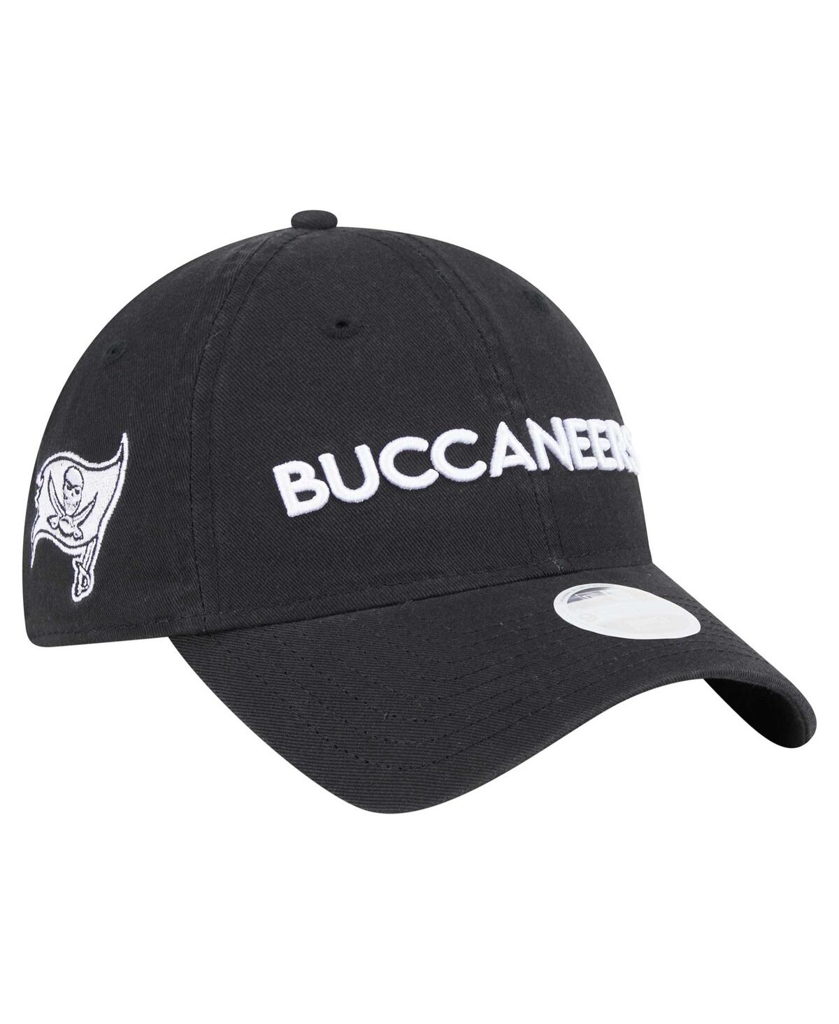 New Era Women's Black Tampa Bay Buccaneers Cece 9twenty Adjustable Hat In Black