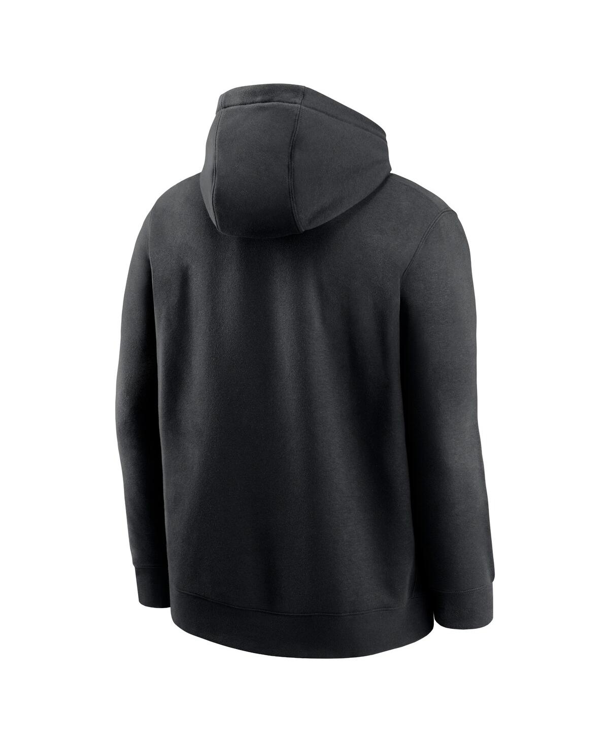 Nike Men's Black Michigan State Spartans Statement Wordmark Lockup Pullover Hoodie In Black