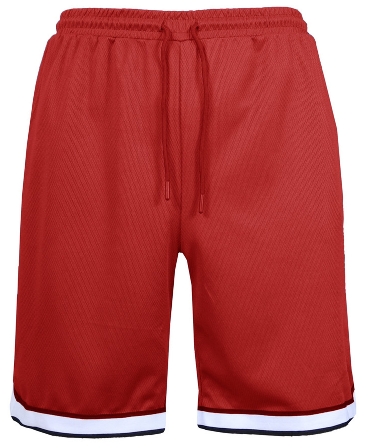 Galaxy By Harvic Men's Premium Active Moisture Wicking Workout Mesh Shorts With Trim In Red