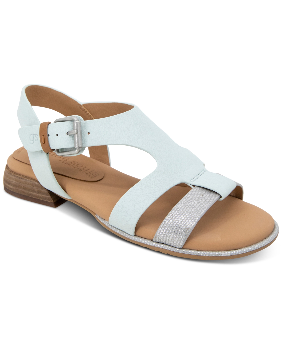 Gentle Souls Women's Haisley Flat Sandals In Light Blue Suede