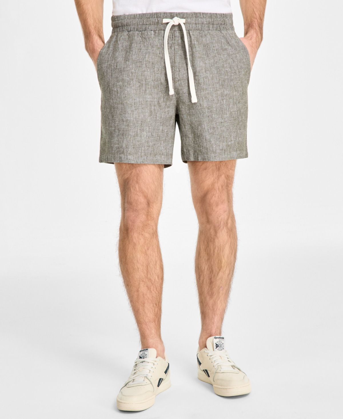 Sun + Stone Men's Chase Regular-fit 6" Shorts, Exclusively At Macy's In Simple Sage