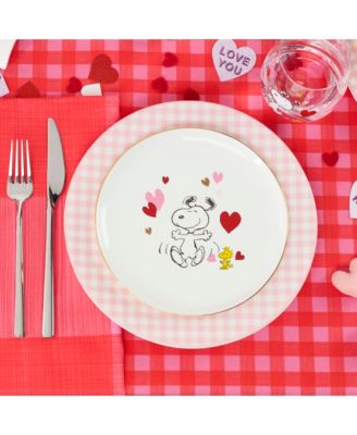 Snoopy Valentine's Day Assorted Accent Plates, Set of 4