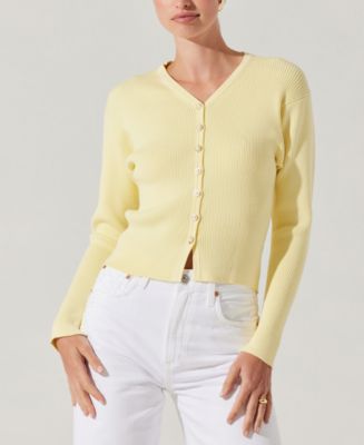 ASTR the Label Women's Delynn Ribbed Cardigan Sweater - Macy's