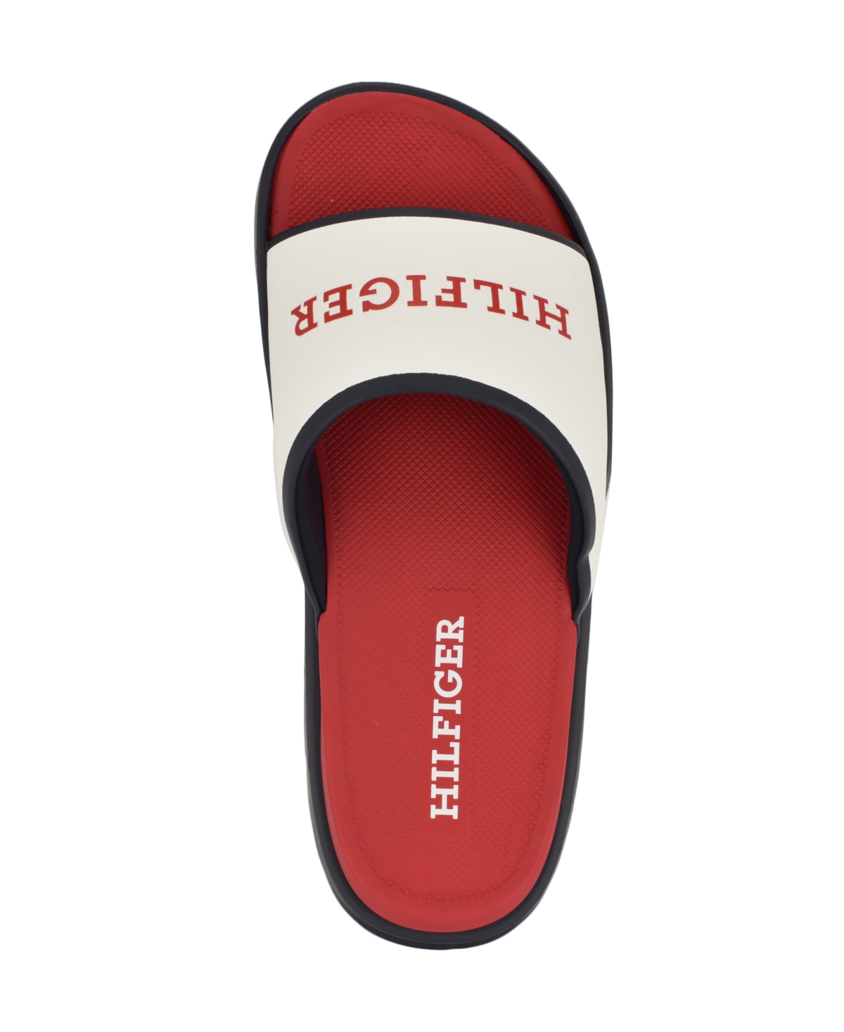 Tommy Hilfiger Men's Marson Fashion Slides In White,navy Multi