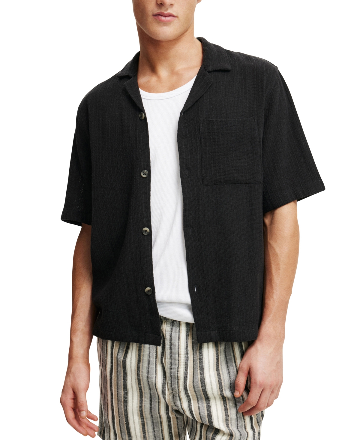COTTON ON MEN'S BOX FIT SHORT SLEEVE SHIRT 