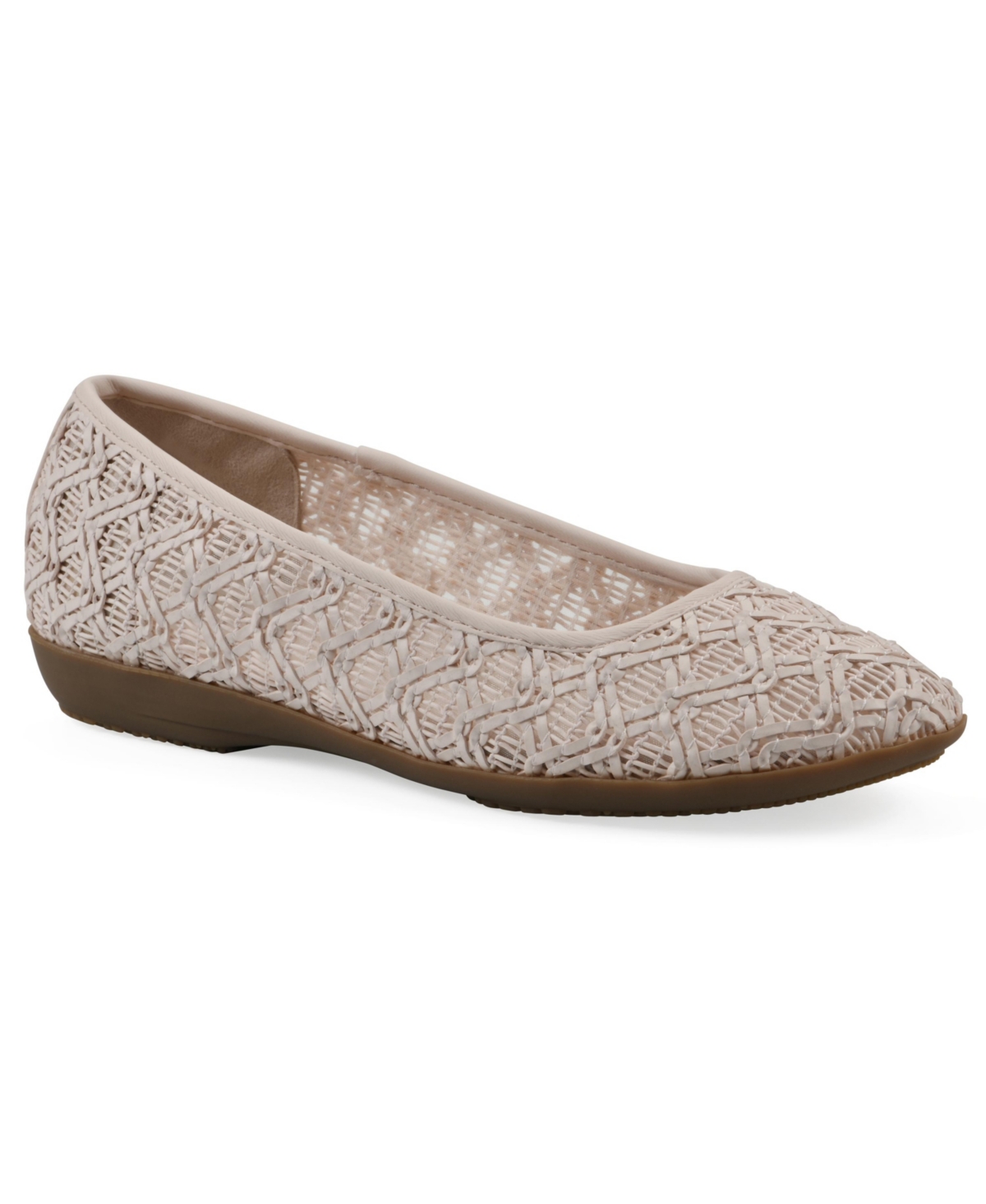 Cliffs By White Mountain Cariann Mesh Ballet Flat In Light Pink Smooth