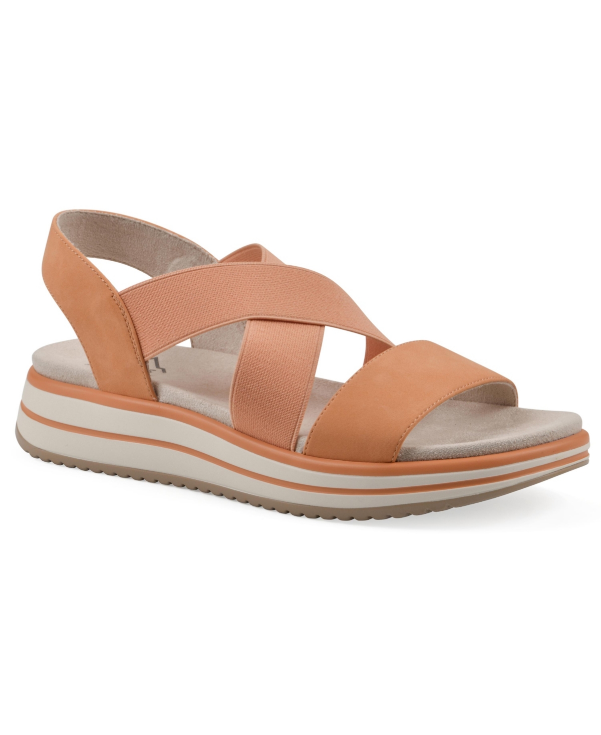Cliffs By White Mountain Hapley Athleisure Sandal In Peach Nubuck
