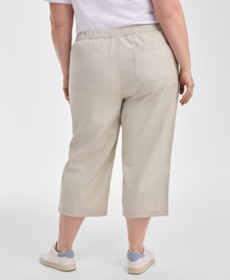 Plus Size Pull-On Cropped Pants, Exclusively at Macy's
