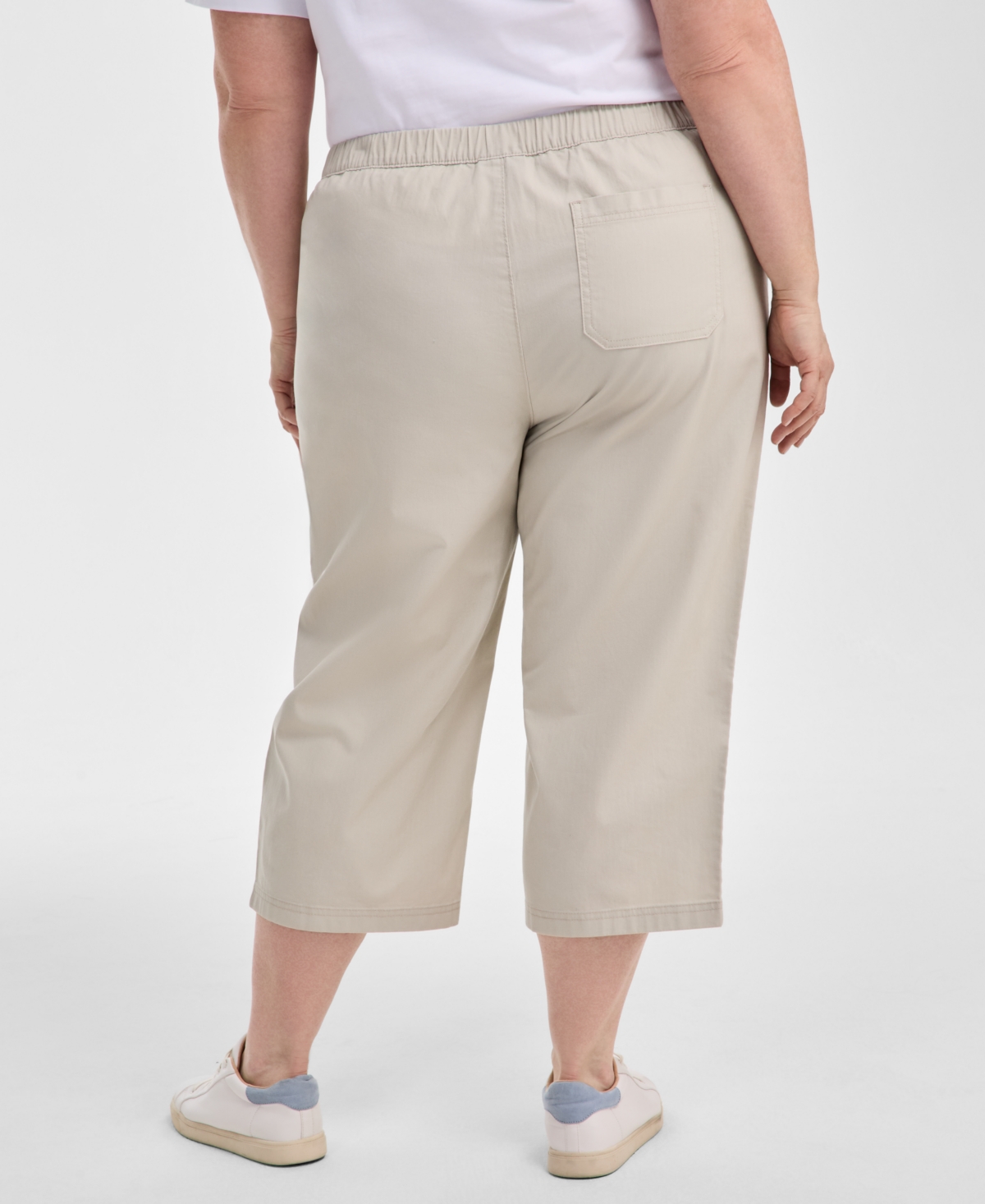 STYLE & CO PLUS SIZE PULL-ON CROPPED PANTS, EXCLUSIVELY AT MACY'S 