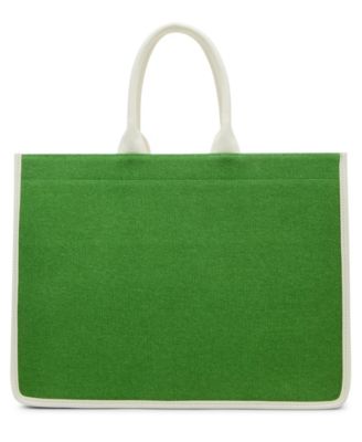 Queen of The Green Canvas Large Tote Bag