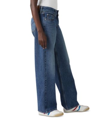Women's Super-Low Double-Button Relaxed-Fit Denim Jean