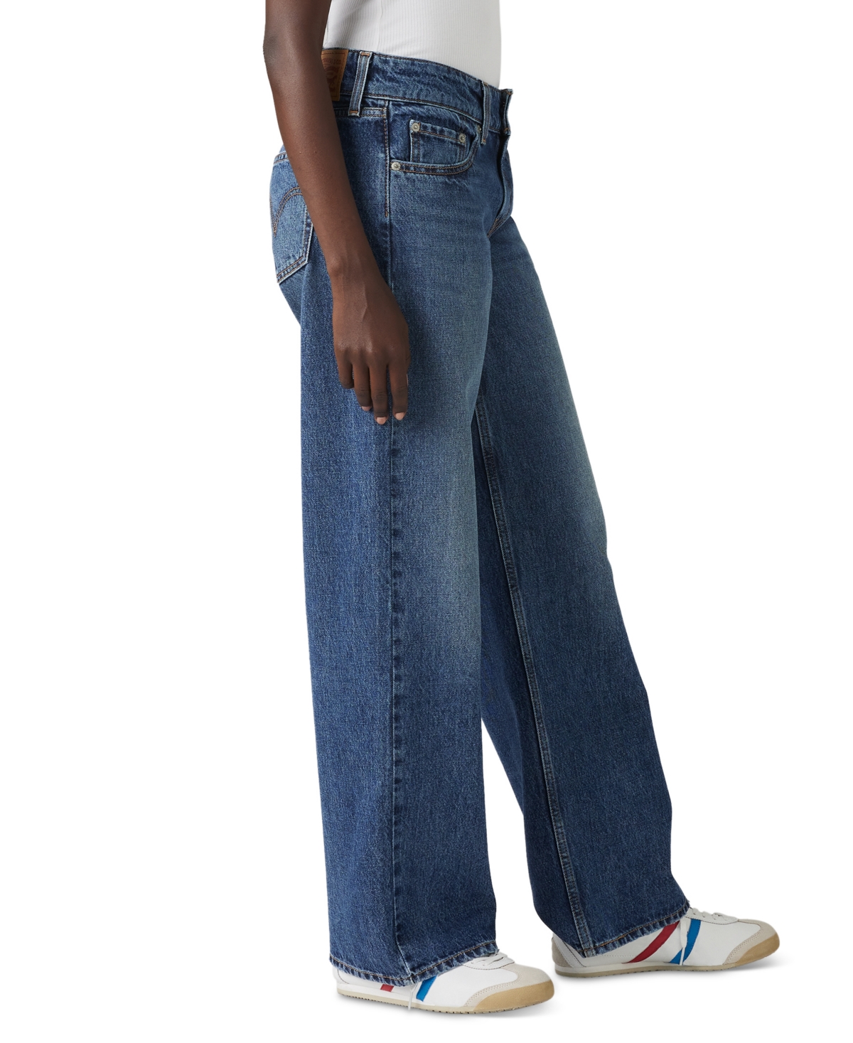 Levi's Women's Super-low Double-button Relaxed-fit Denim Jean In Blended Beauty