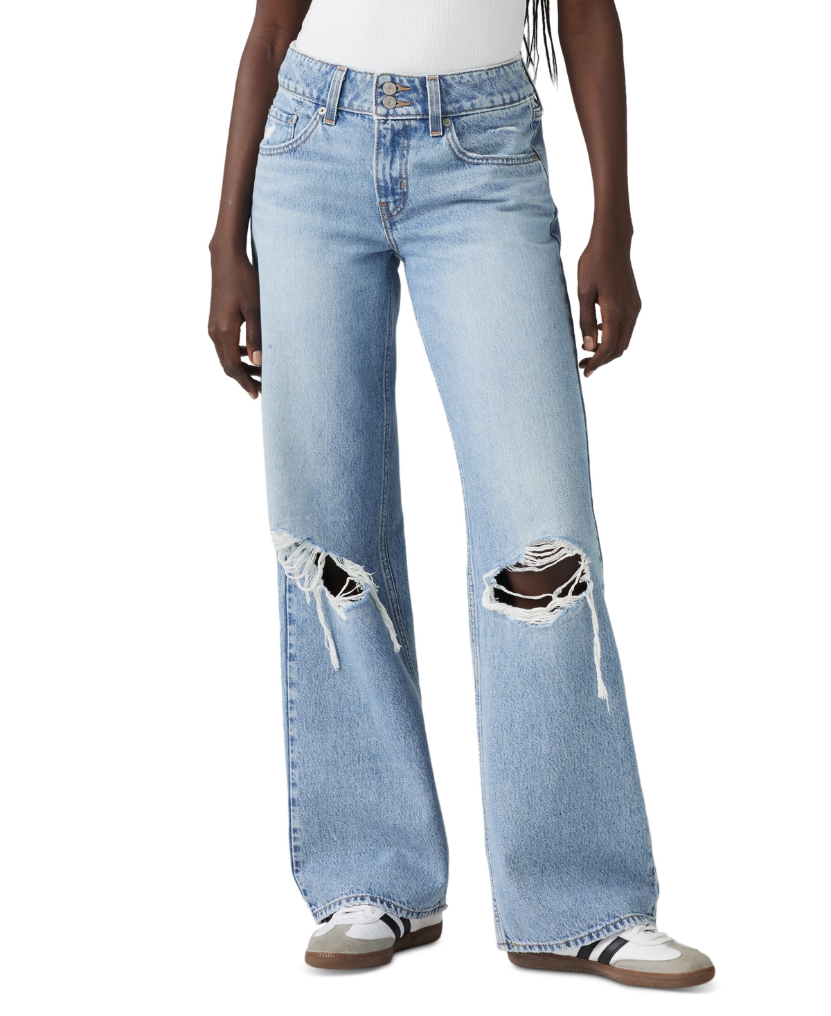 LEVI'S WOMEN'S SUPER-LOW DOUBLE-BUTTON RELAXED-FIT DENIM JEAN 