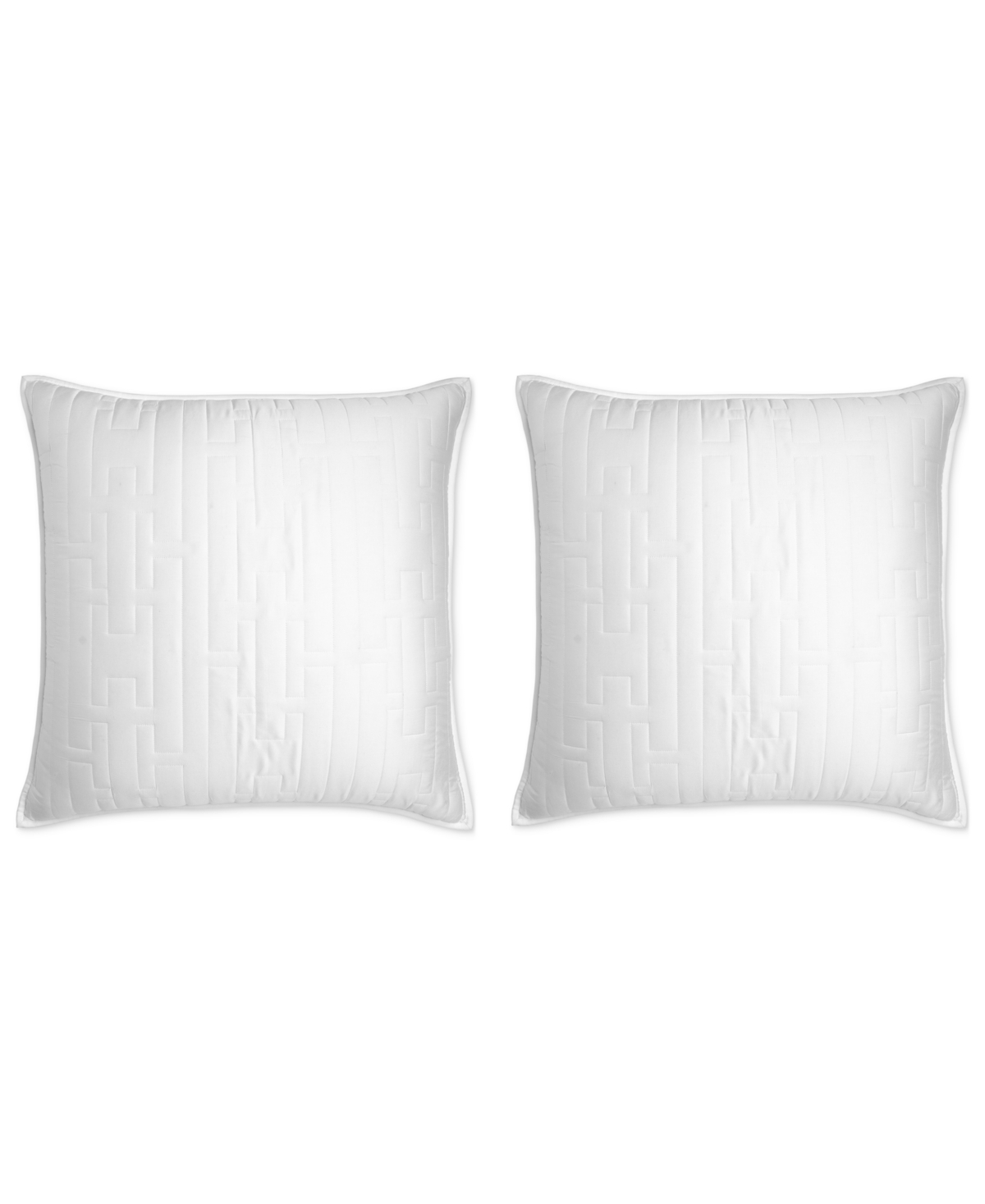 Chain Links 2-Pc. Sham Set, European, Exclusively at Macy's - White