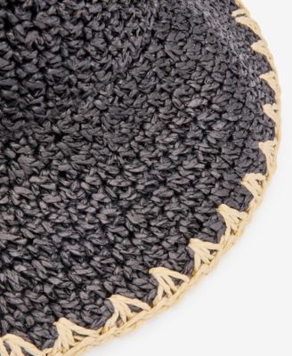 Crochet Bucket Hat with Whipstitch Trim, Exclusively at Macy's																						