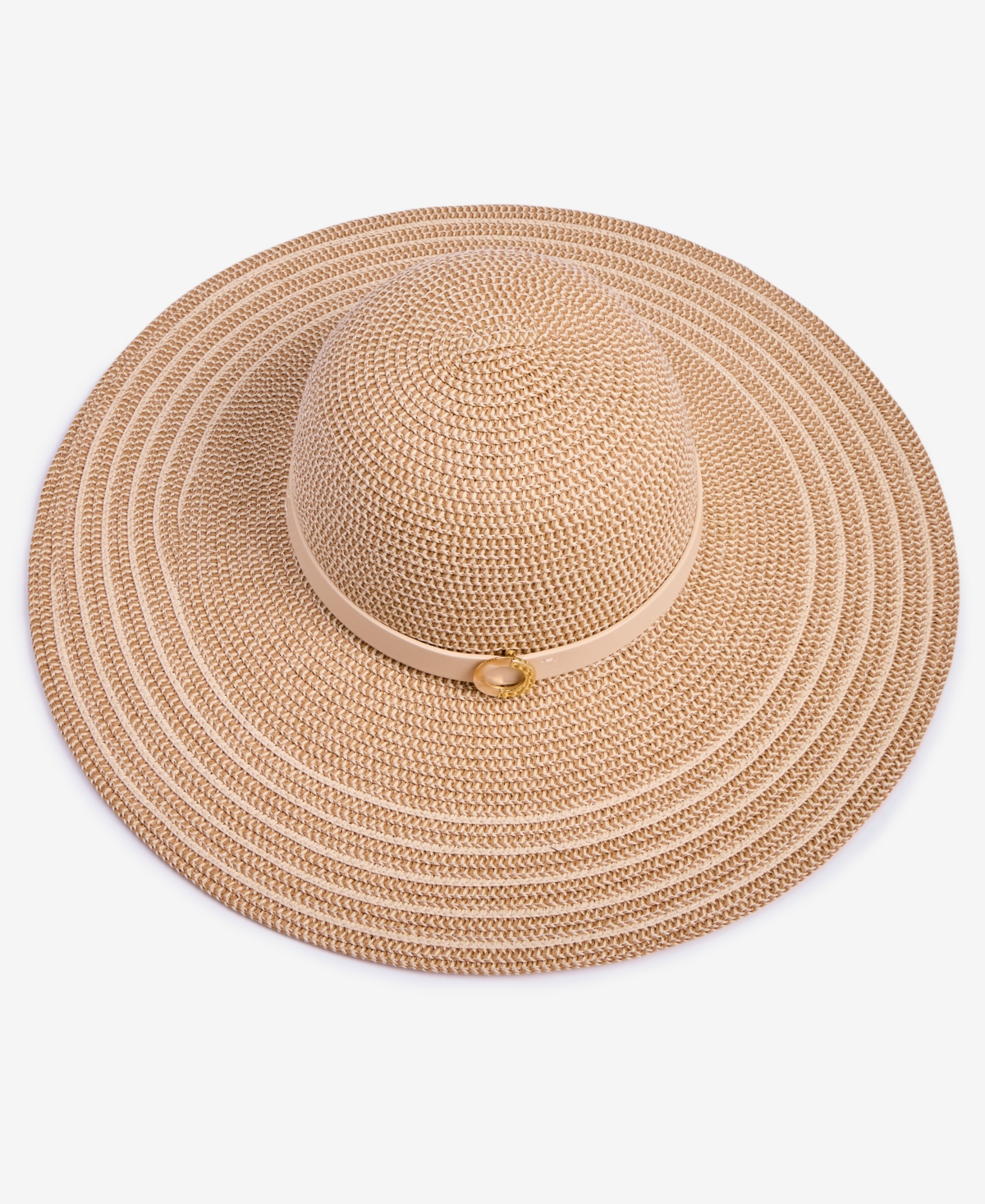 Inc International Concepts Stripe-brim Floppy Hat With Contrast Band, Exclusively At Macy's In Natural Multi