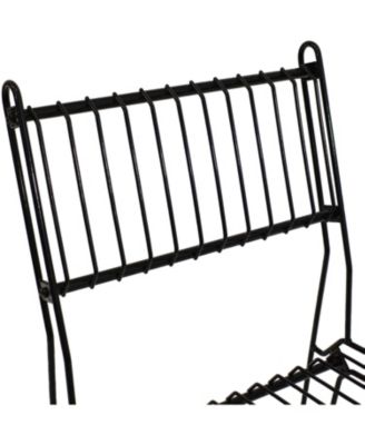 Indoor/Outdoor Furniture Steel Wire Dining Chair - Black