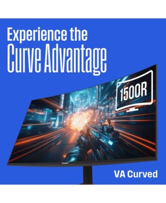 24 Inch Curved Full HD Gaming Monitor, 165Hz, AMD FreeSync Support, Low Motion Blur, 1500R Curve, 1920 x 1080, for PC Games with Built in Speakers, DisplayPort, HDMI