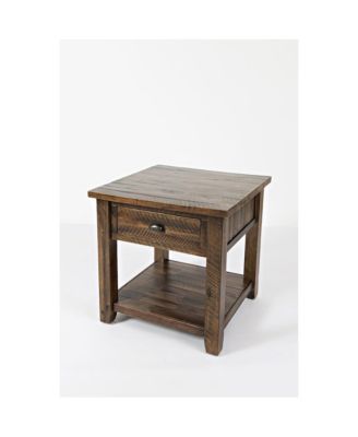 Artisan's Craft Rustic Farmhouse Distressed Solid Wood End Table