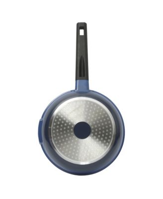 Platinum Amberton 10 Piece Cast Aluminum Pots and Pans PFA Free Ceramic Non stick Cookware Set - Blue