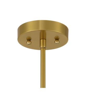 Camila 7" Mid Century Modern Pendant Ceiling Light Fixture Dining Room Over Table Globe Antique Brass Finish Mini