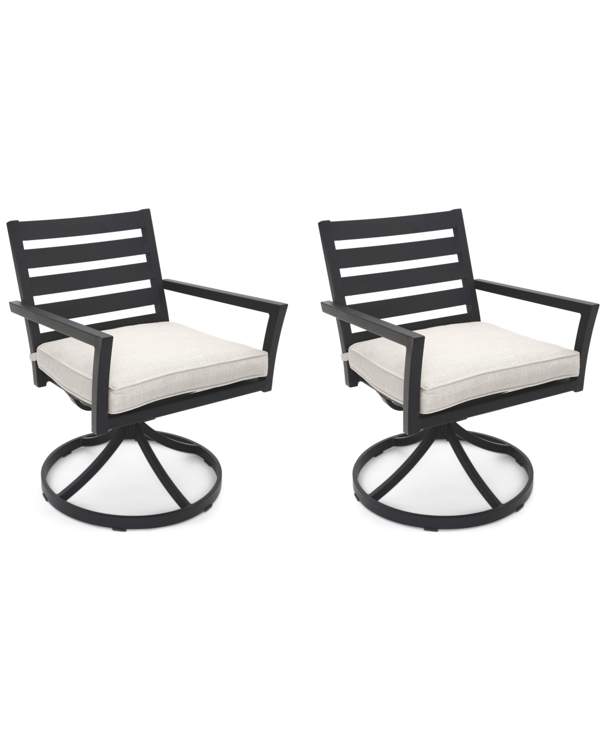 Agio Astaire Outdoor 2-pc Swivel Chair Bundle Set In Pearl White