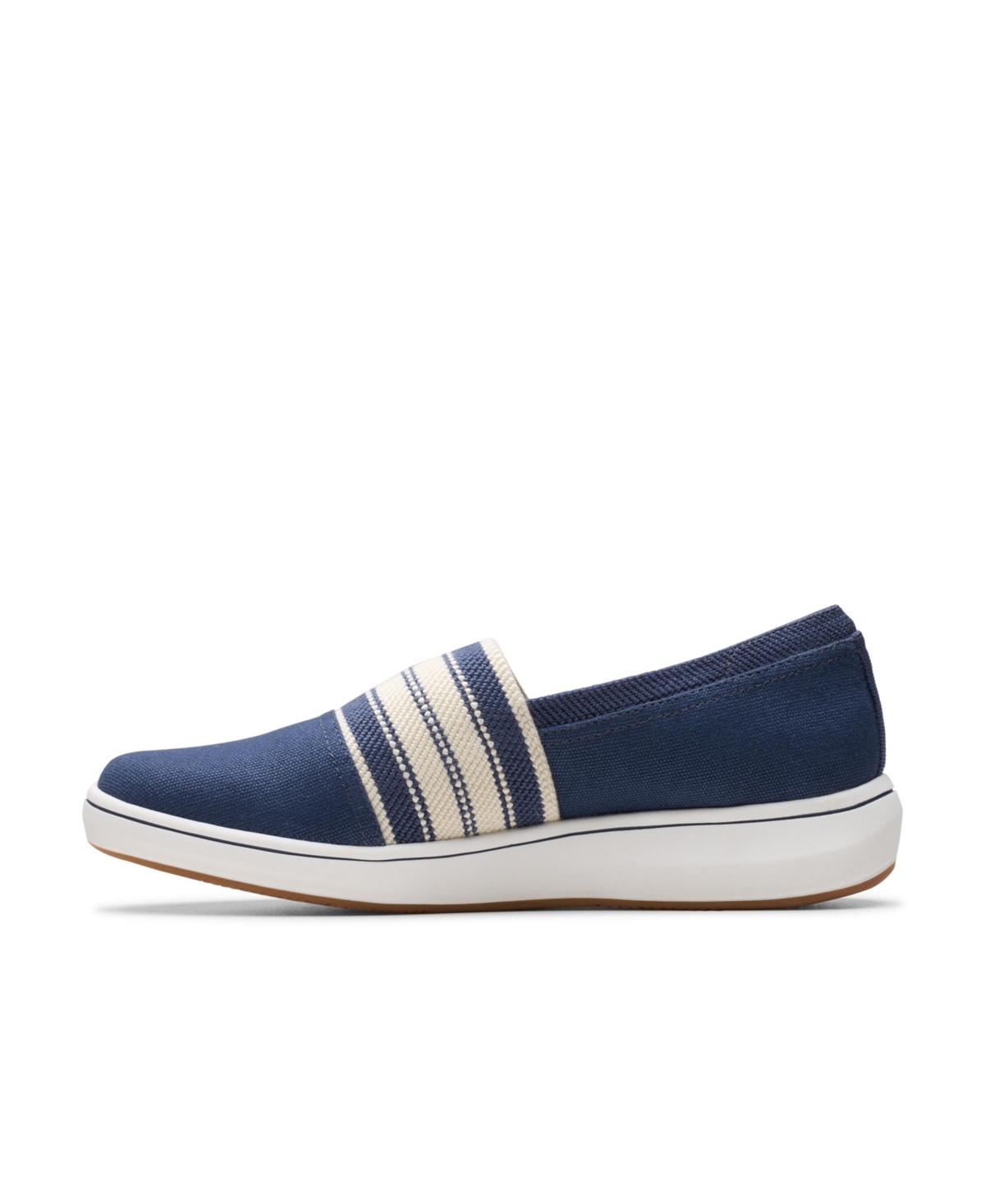 Clarks Cloudsteppers Women's Breeze Sky Mist Slip-on Shoes In Navy Textile