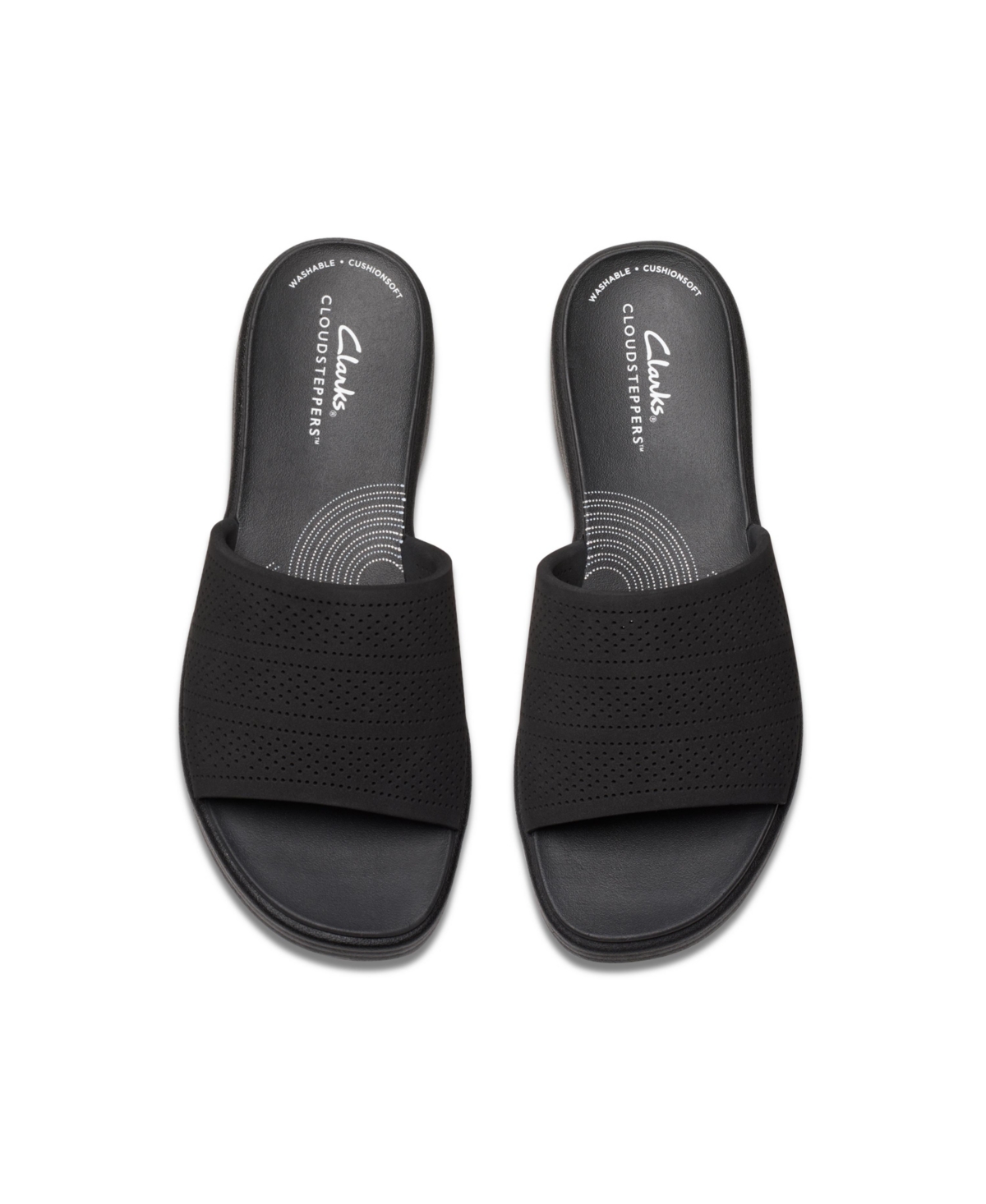 Clarks Cloudsteppers Women's Drift Twist Slip-on Flat Sandals In Black