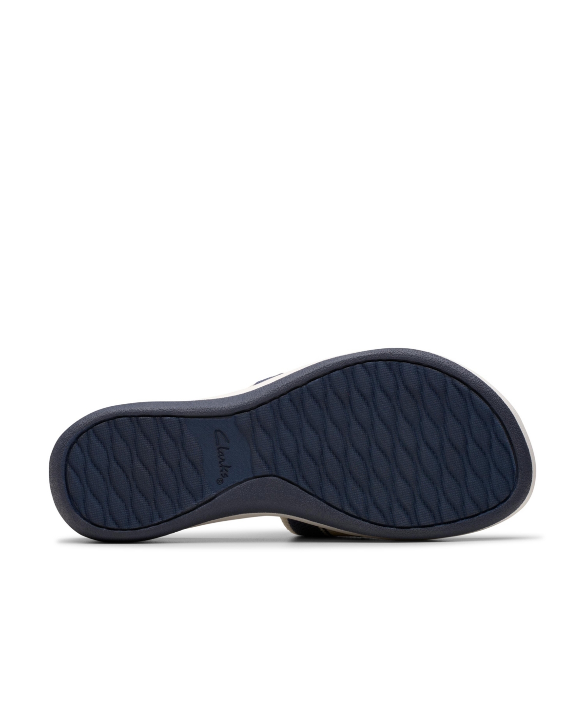 Clarks Cloudsteppers Women's Arla Hollis Slip-on Flat Sandals In Navy Combi Textile