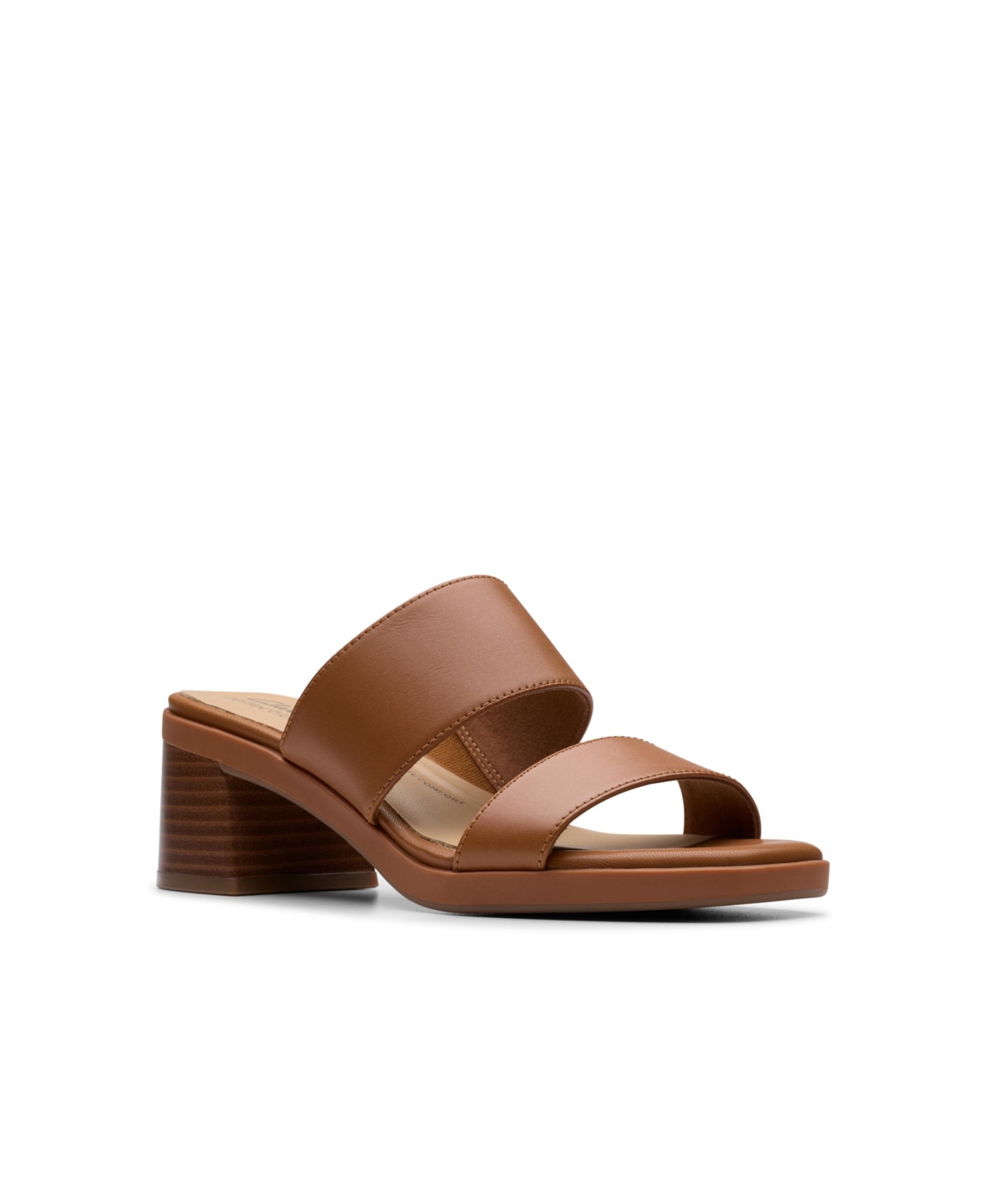 Clarks Collection Women's Jaylan Dusk Block Heel Sandals In Tan Leather
